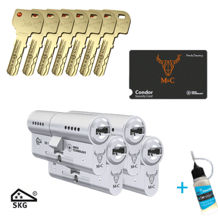 M&C Condor 4 gelijksluitende cilindersloten