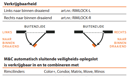 Oplegslot verkrijgbaar