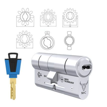 M&C Color cilinderslot met tandwiel