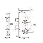 Insteekslot maten pc72