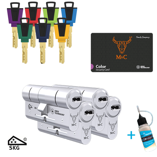 M&C Color plus 4 gelijksluitende cilinders