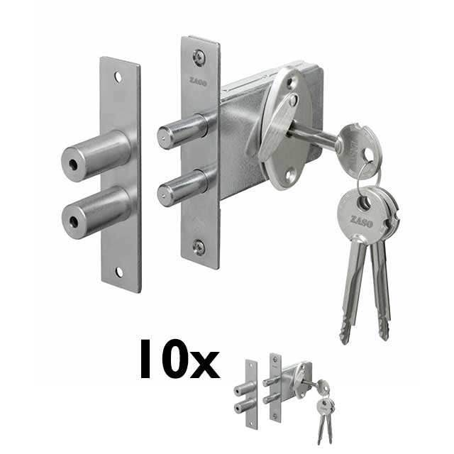 10xpenslot 10x gelijksluitende pensloten