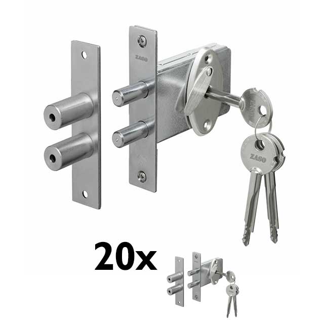 20xpenslot 20x gelijksluitende pensloten