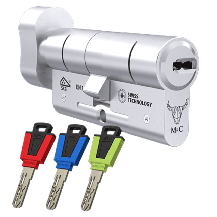 Knopcilinder nikkel M&C Color plus