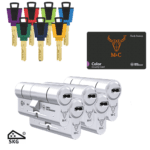 5 Gelijksluitende cilinders M&C Color plus