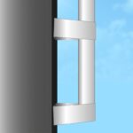 Muurbeugel cameramast tekening