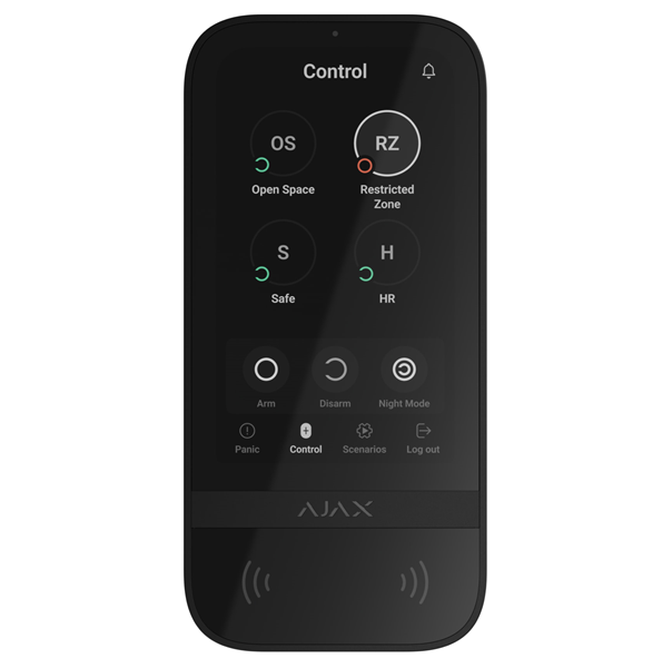 Ajax touchscreen zwart Ajax touchscreen zwart